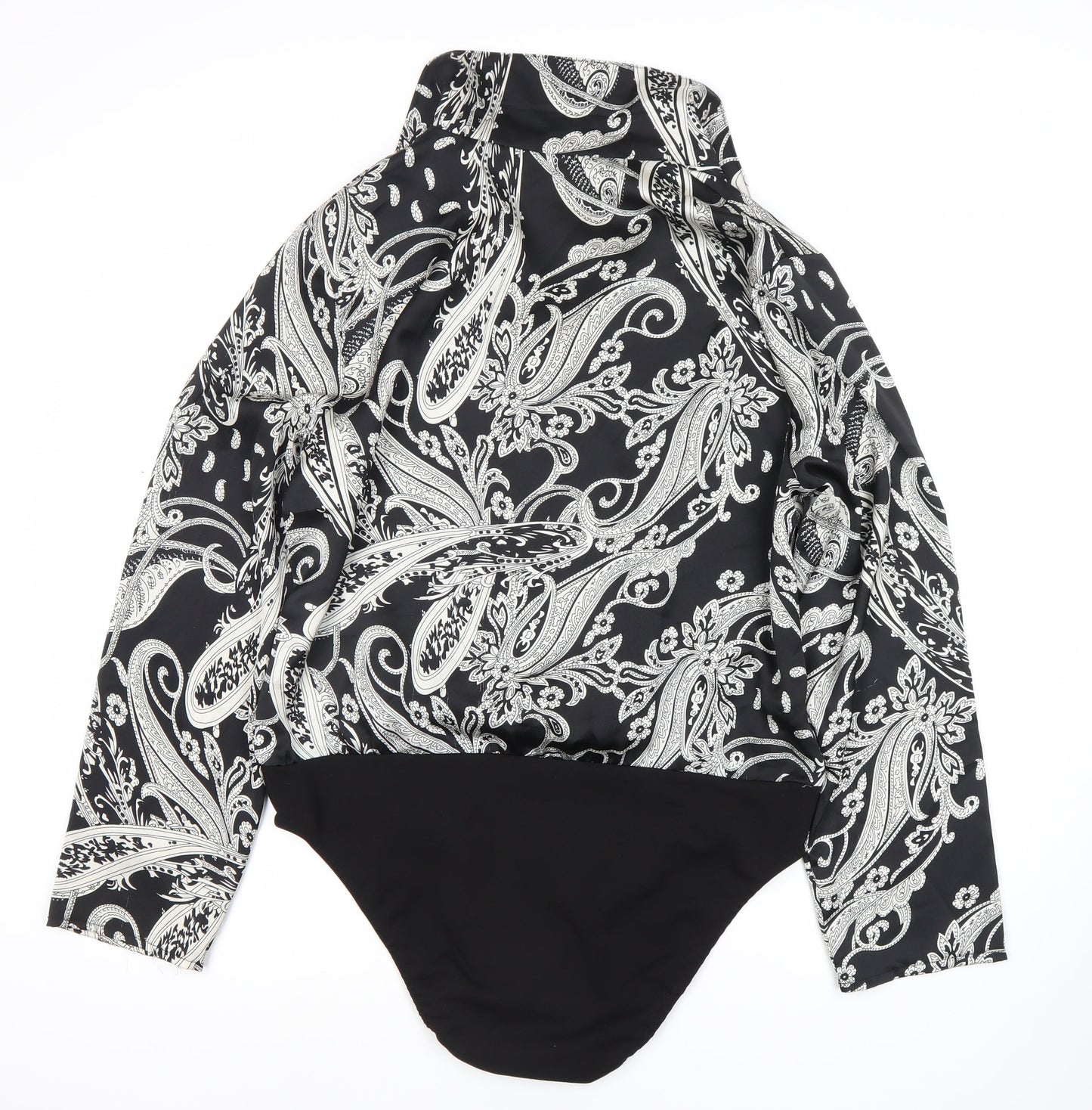 Quiz Women's Black Paisley Bodysuit Size 8