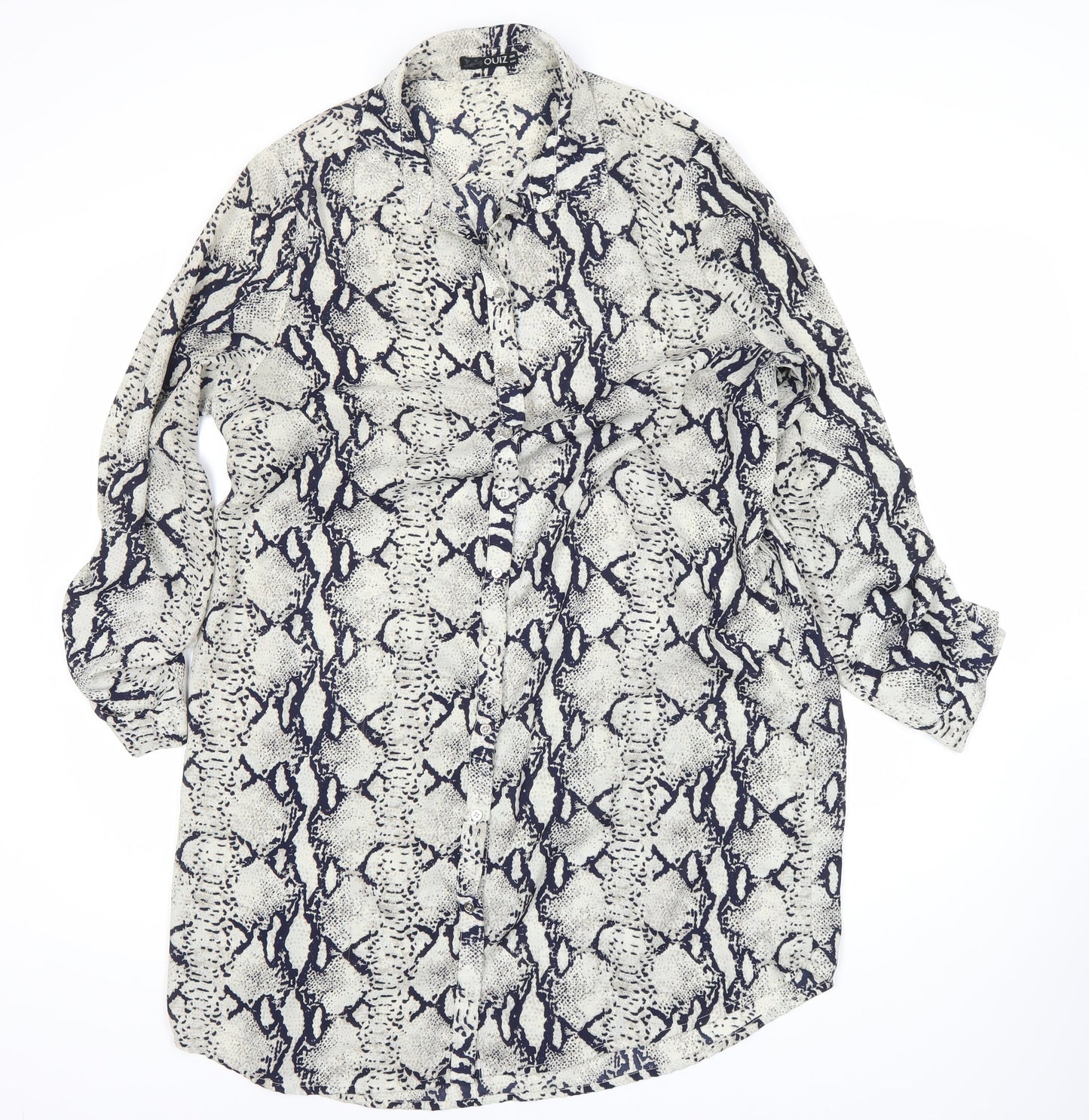 Quiz Women's Animal Print Shirt Dress, Size 14