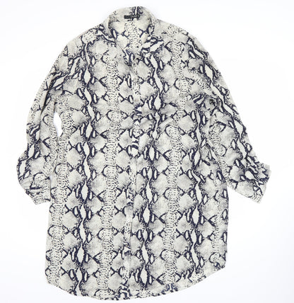 Quiz Women's Animal Print Shirt Dress, Size 14