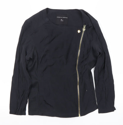 Womens UK Size 6 Dorothy Perkins Black Motorcycle Jacket