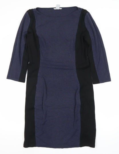 H&M Women's Blue & Black Bodycon Dress Size 12