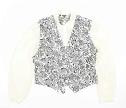 Jacques Vert Women’s Paisley Blouse, Ivory, Size 12