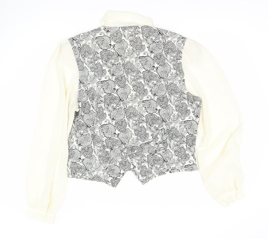 Jacques Vert Women’s Paisley Blouse, Ivory, Size 12
