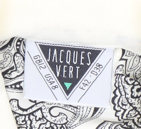 Jacques Vert Women’s Paisley Blouse, Ivory, Size 12
