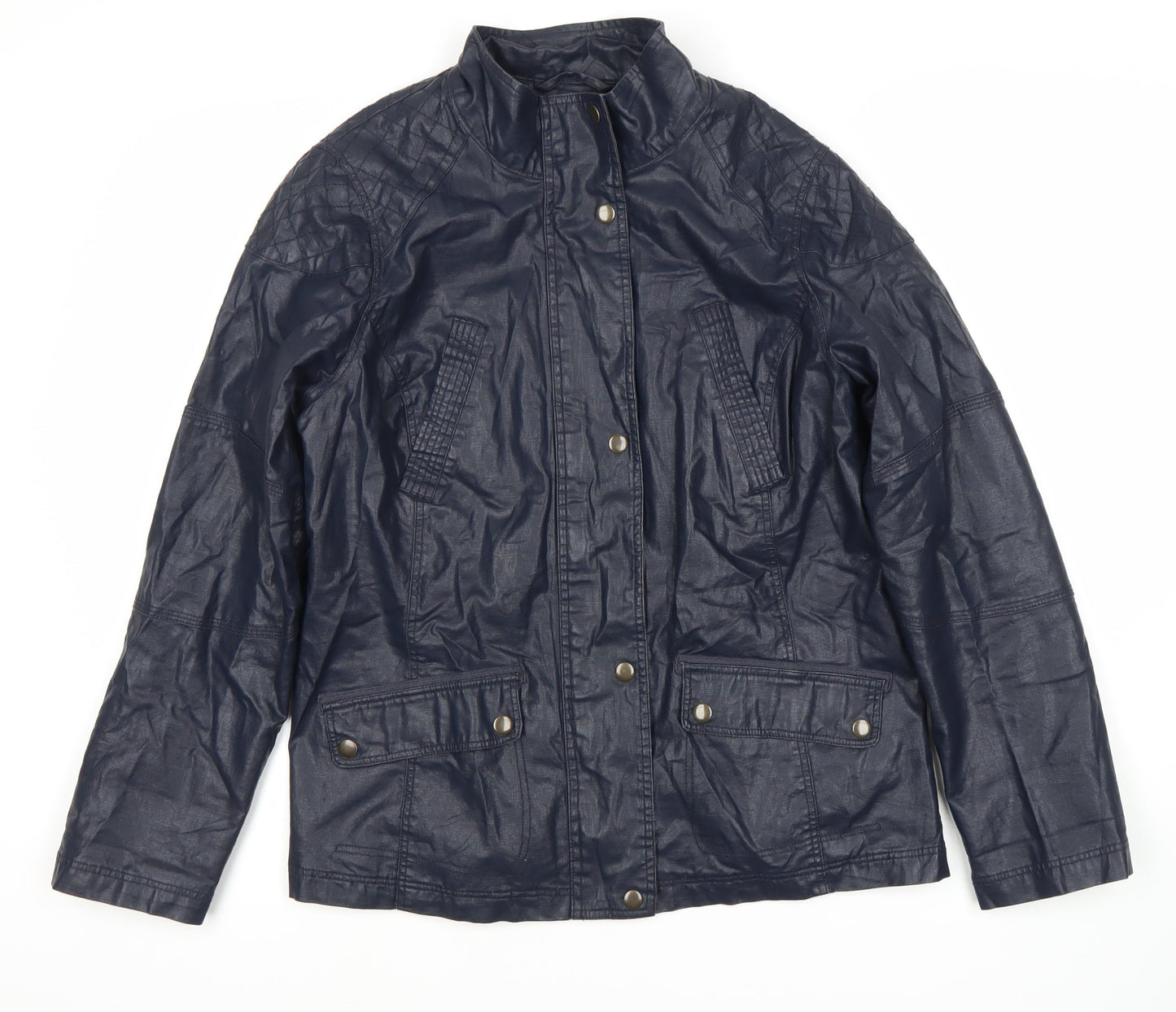 Womens UK Size 14 Marks and Spencer Blue Bomber Jacket