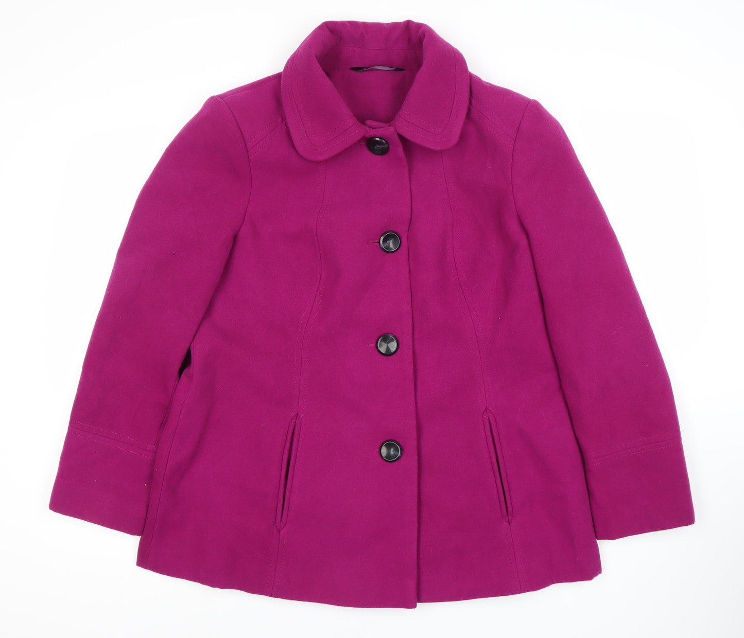 BN Collection Women's Pink Wool Blend Short Coat