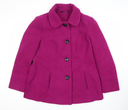 BN Collection Women's Pink Wool Blend Short Coat