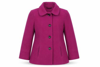 Bonmarché BN Collection Women's Pink Wool Blend Short Coat