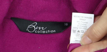 BN Collection Women's Pink Wool Blend Short Coat