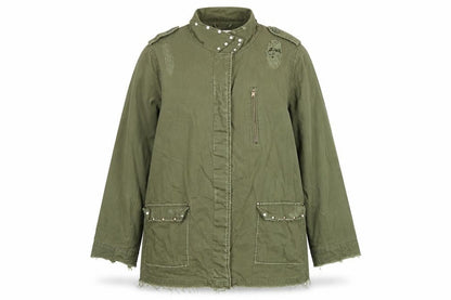 Womens UK Size 16 River Island Green Military Jacket
