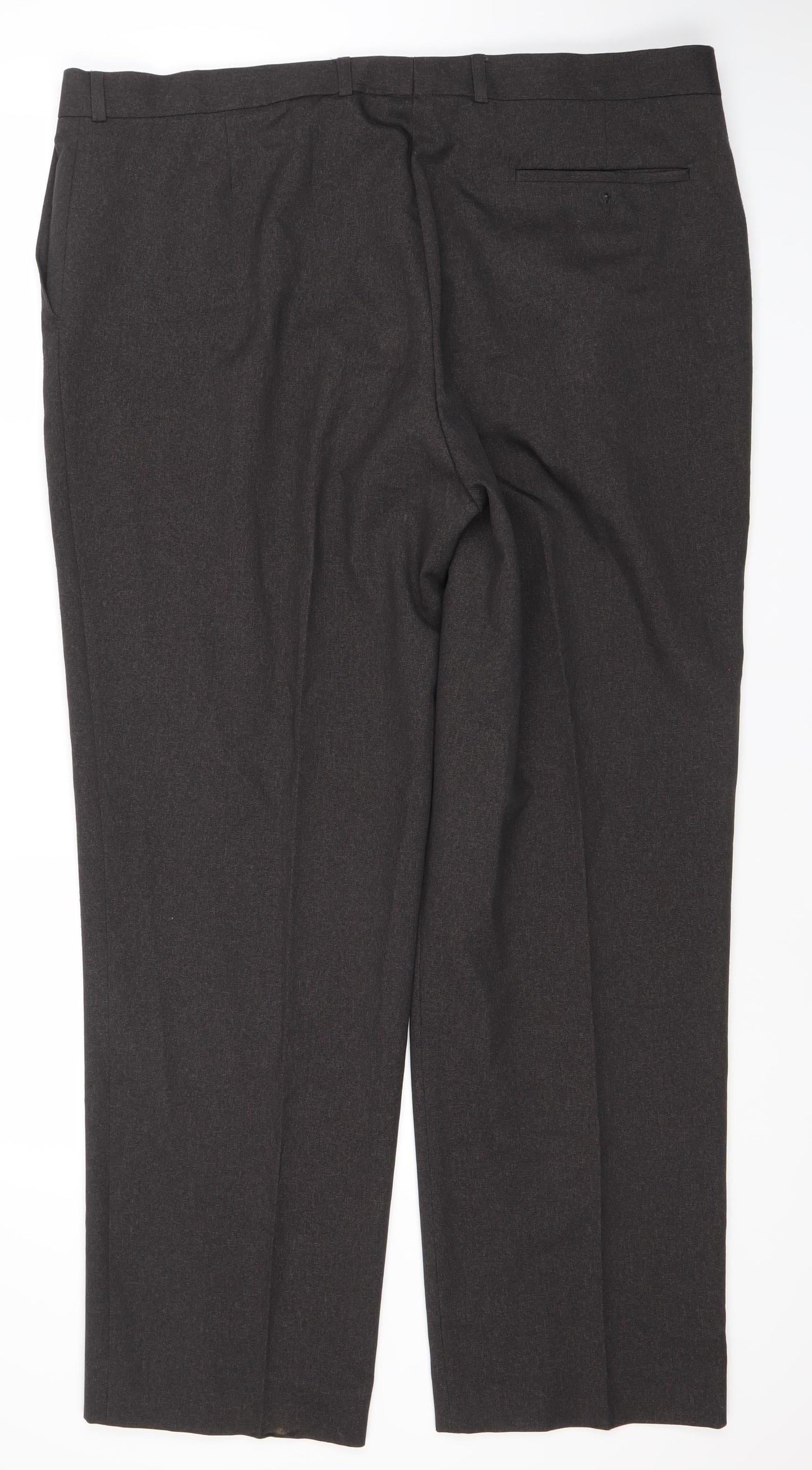 Greenwoods Men's Black Regular Fit Dress Trousers