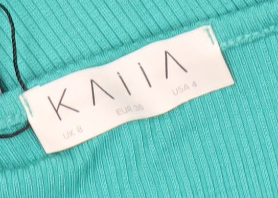 KAIIA Women's Green Size 8 Sleeveless Strappy Dress
