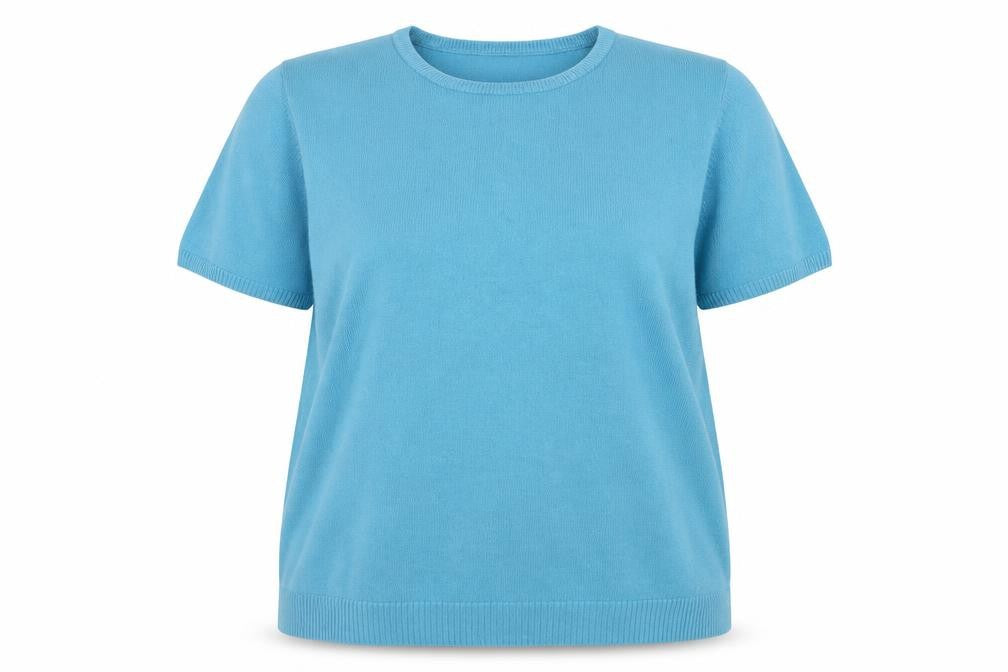 Womens UK Size 18 Pure & Natural Blue Pullover Jumper