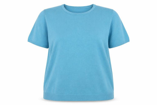 Womens UK Size 18 Pure & Natural Blue Pullover Jumper