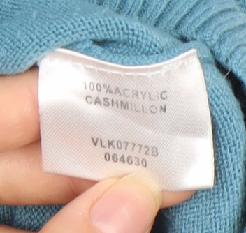Womens UK Size 18 Pure & Natural Blue Pullover Jumper