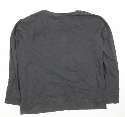 Only Women's Black M Pullover Sweatshirt, Beaded Accent