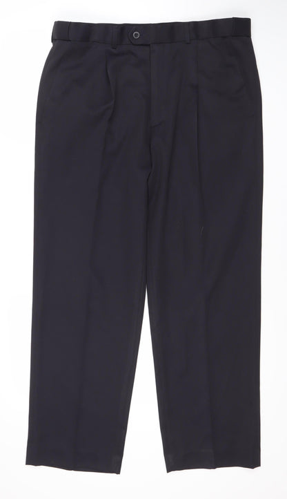 Maine New England Men’s Black Trousers 36S Polyester New