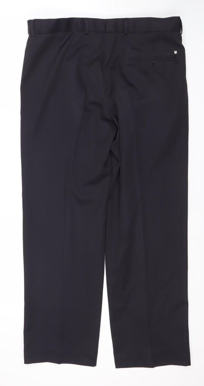 Maine New England Men’s Black Trousers 36S Polyester New