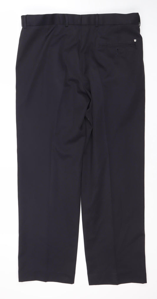 Maine New England Men’s Black Trousers 36S Polyester New