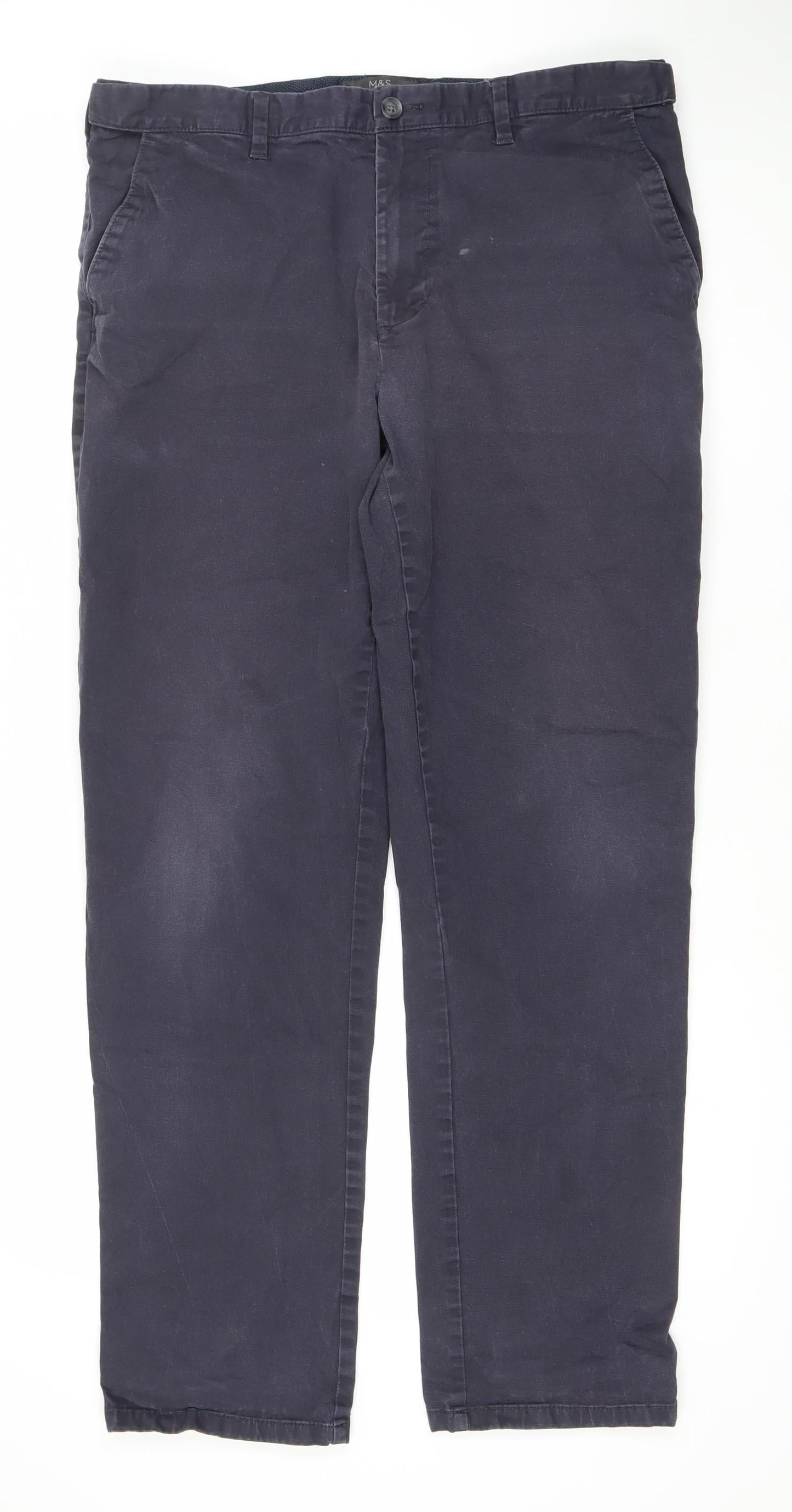 Marks and Spencer Men's Blue Straight Jeans - 36R Regular