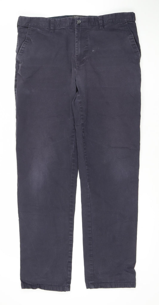 Marks and Spencer Men's Blue Straight Jeans - 36R Regular