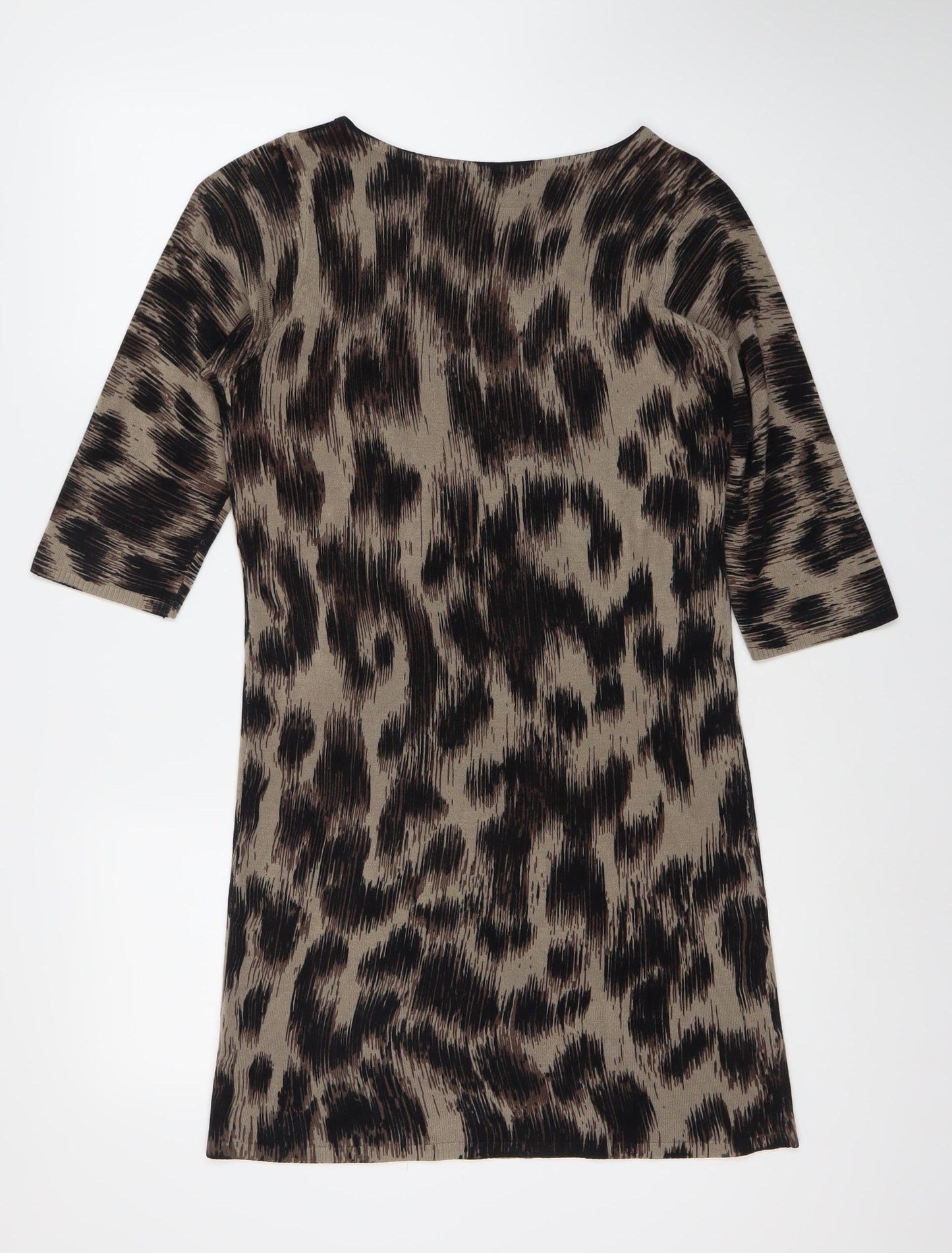 Marks and Spencer Women's Brown Animal Print Dress, Size 12