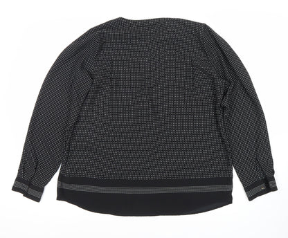 Womens UK Size 14 Marks and Spencer Black  Blouse