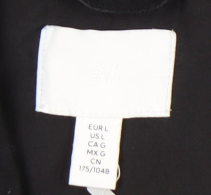 H&M Women's Black Double-Breasted Blazer L