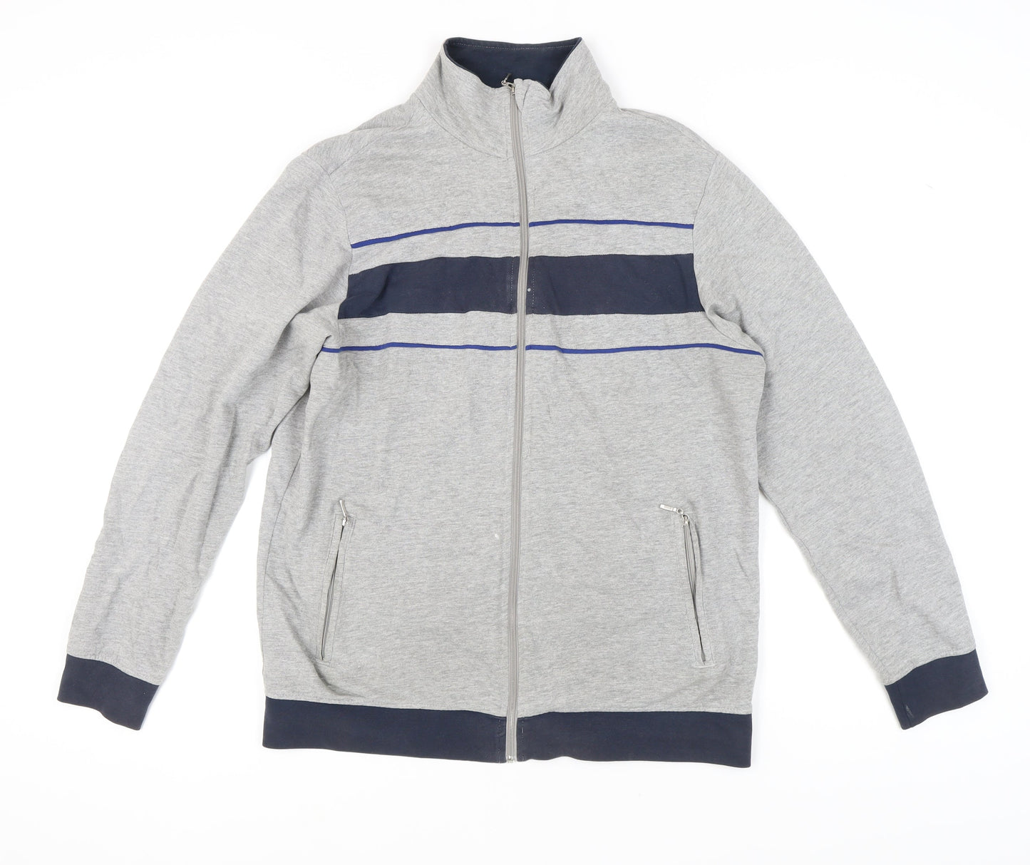 Mens UK Size M Livergy Grey Full Zip Sweatshirt