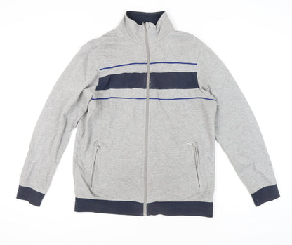 Mens UK Size M Livergy Grey Full Zip Sweatshirt