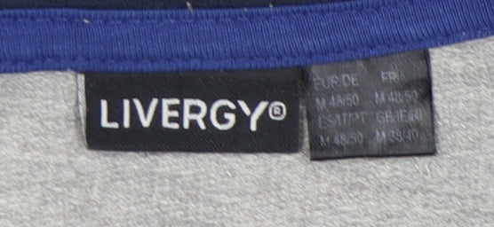 Mens UK Size M Livergy Grey Full Zip Sweatshirt
