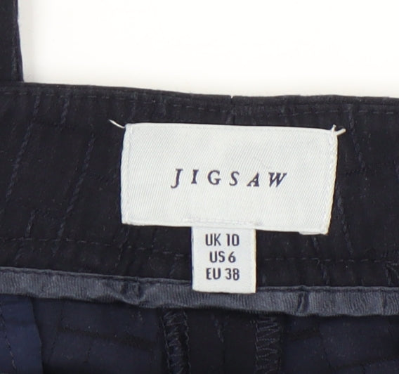 Womens UK Size 10 Jigsaw Regular Fit Business Casual Blue Trousers