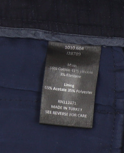 Womens UK Size 10 Jigsaw Regular Fit Business Casual Blue Trousers