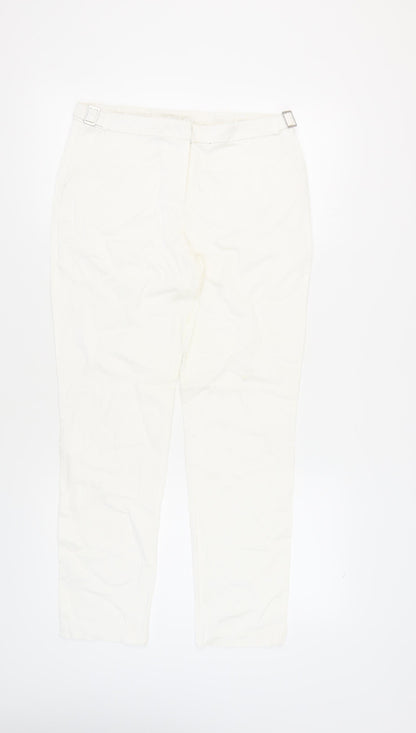 Dorothy Perkins Women's Ivory Trousers Size 12 Casual