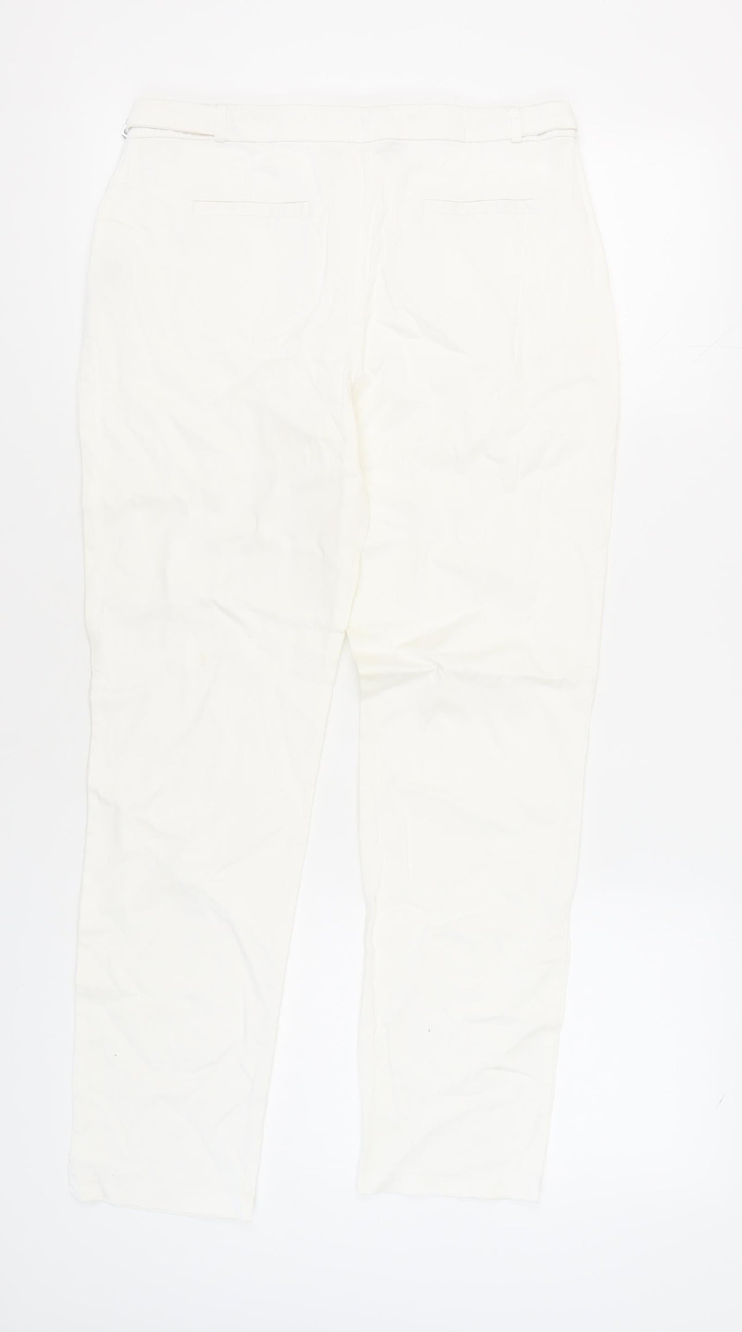 Dorothy Perkins Women's Ivory Trousers Size 12 Casual
