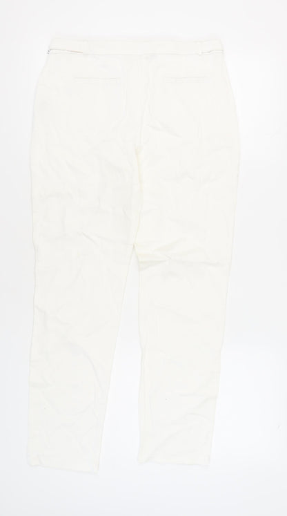 Dorothy Perkins Women's Ivory Trousers Size 12 Casual