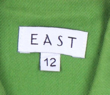 East Women’s Green Cotton Blazer, Size 12, Lined