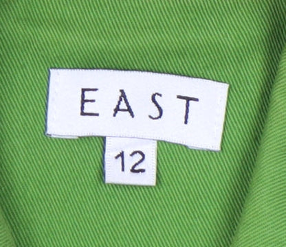 East Women’s Green Cotton Blazer, Size 12, Lined