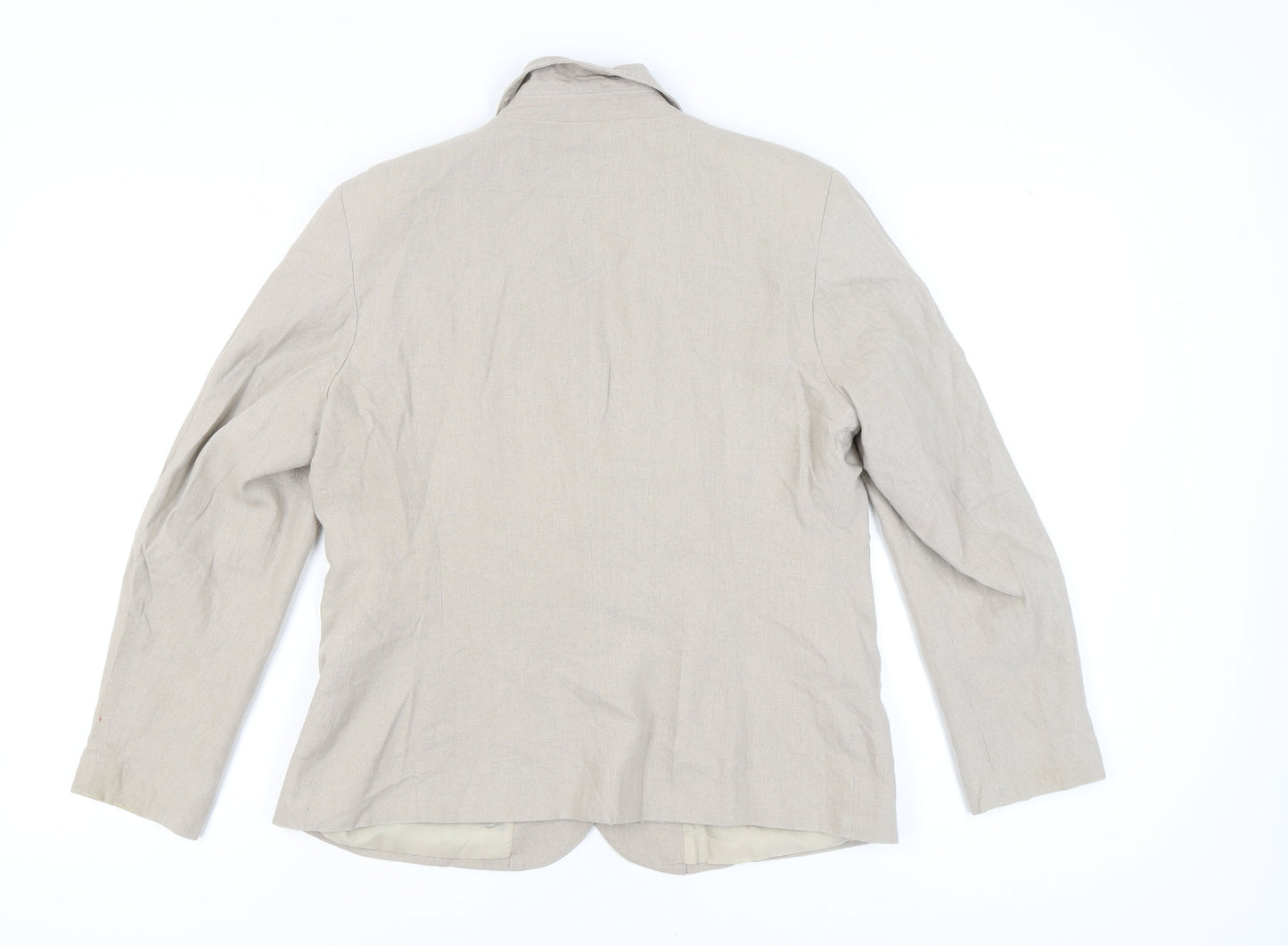 Womens UK Size 14 Classic Regular Beige Blazer