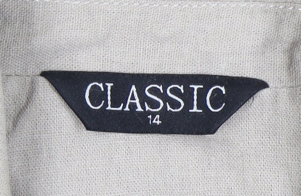 Womens UK Size 14 Classic Regular Beige Blazer