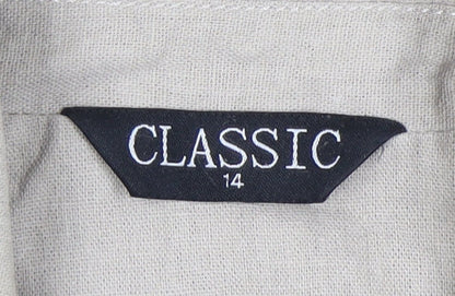 Womens UK Size 14 Classic Regular Beige Blazer