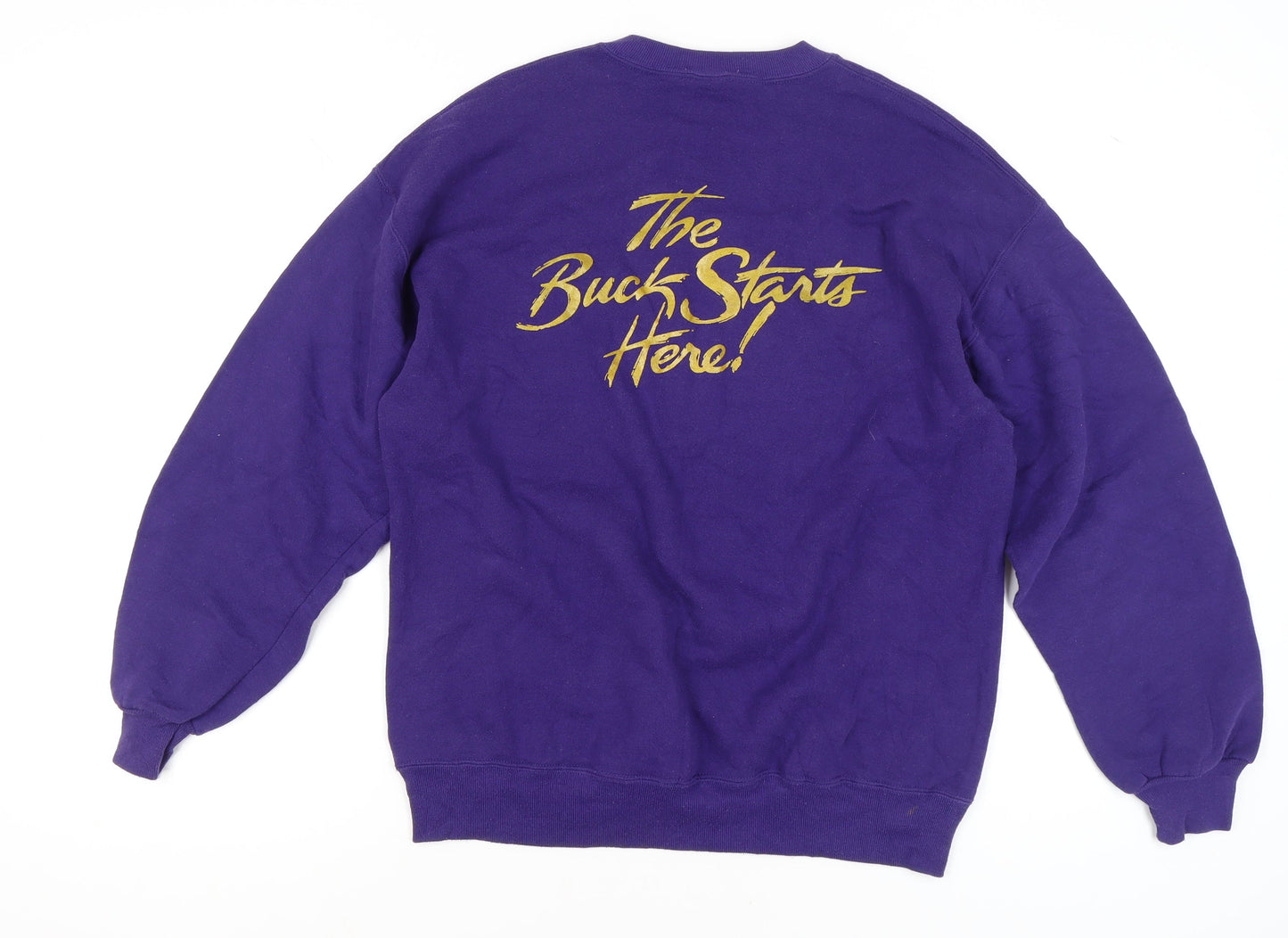 Jerzees Unisex Purple Graphic Pullover Sweatshirt L