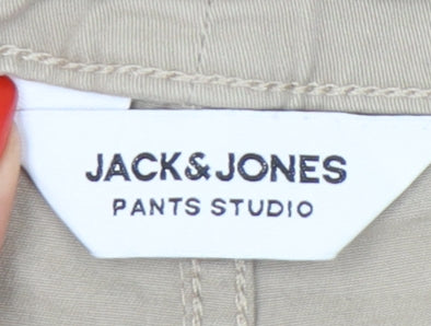 Jack & Jones Men's Beige Cargo Trousers Size 50