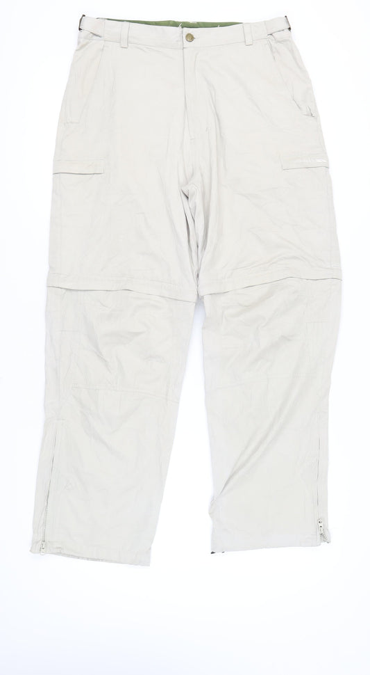 Trespass Men's Ivory Cargo Trousers - Size M