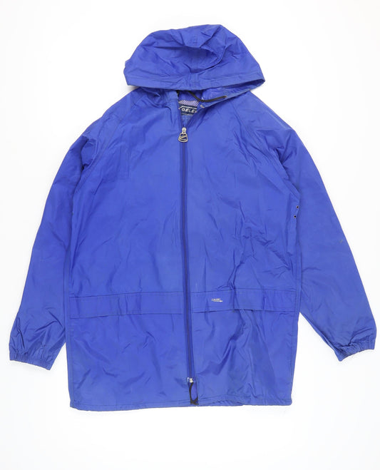 Gelert Women's Blue Rain Coat M Waterproof Hooded
