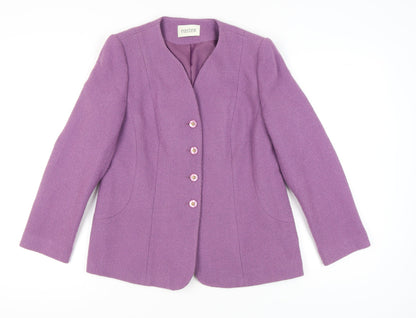Eastex Women’s Purple Blazer, Size 12, Wool Blend