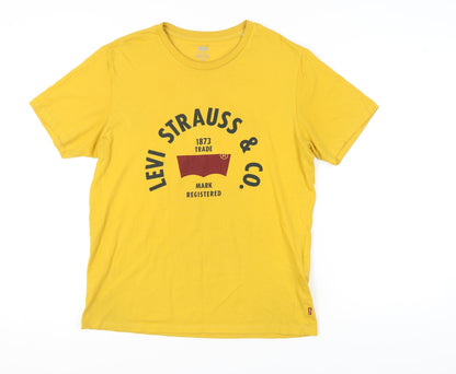 Levi's Men's Yellow Graphic Print T-Shirt M