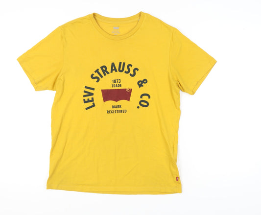 Levi's Men's Yellow Graphic Print T-Shirt M