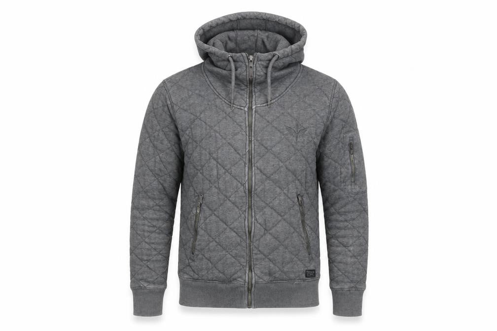 Mens UK Size S Firetrap Grey Full Zip Hoodie