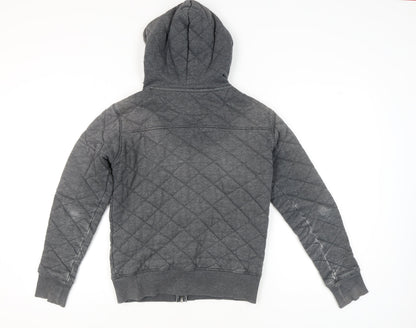 Mens UK Size S Firetrap Grey Full Zip Hoodie
